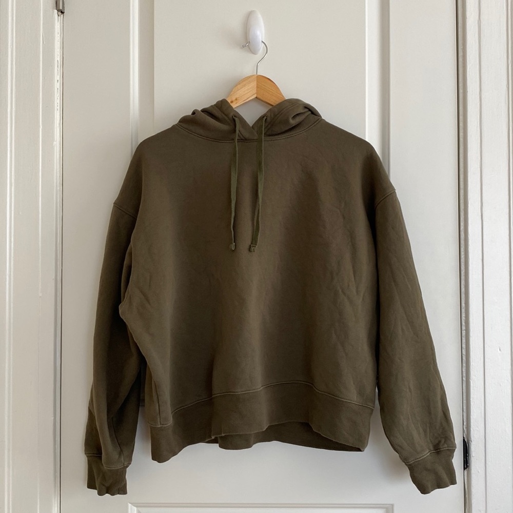 Girlfriend Collective 50/50 Classic Hoodie in Forest | XL